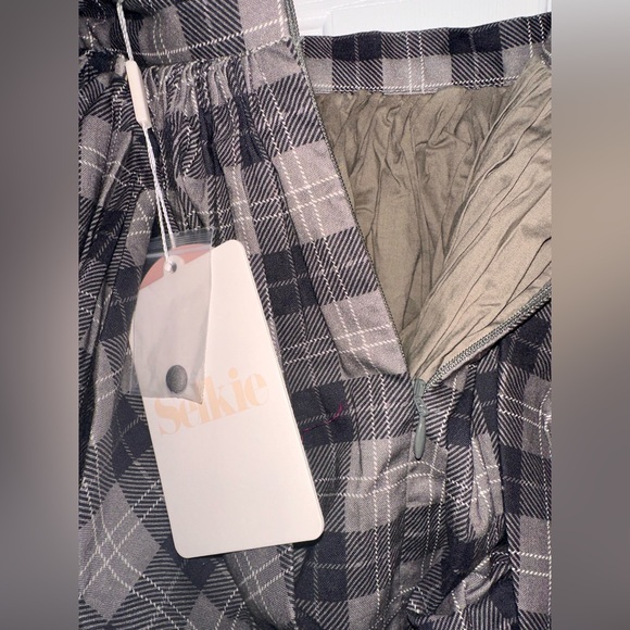 Selkie Cotton Plaid Ruffle Pleated Granger Mini Skirt - Picture 15 of 16